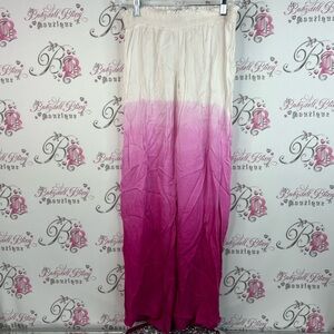 Ludi pants wide leg flowy flare ombré pink Chic Gradient Women's Flare Pants